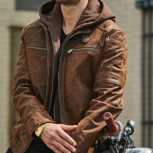 Men Winter Leather Jackets Coats Fashion Windbreaker Male Slim Fit Biker Motorcycle Leather Jacket - Image 3