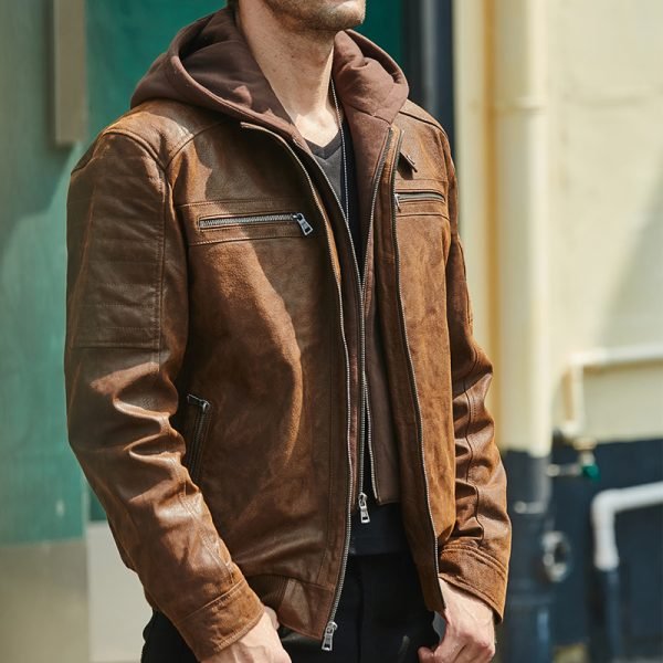Men Winter Leather Jackets Coats Fashion Windbreaker Male Slim Fit Biker Motorcycle Leather Jacket