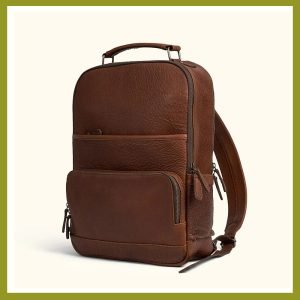 Top Material Lightweight Leather School Backpack Bags