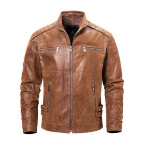 Best Quality Men Leather New Fashion Jacket windproof Breathable Leather Jacket For Men