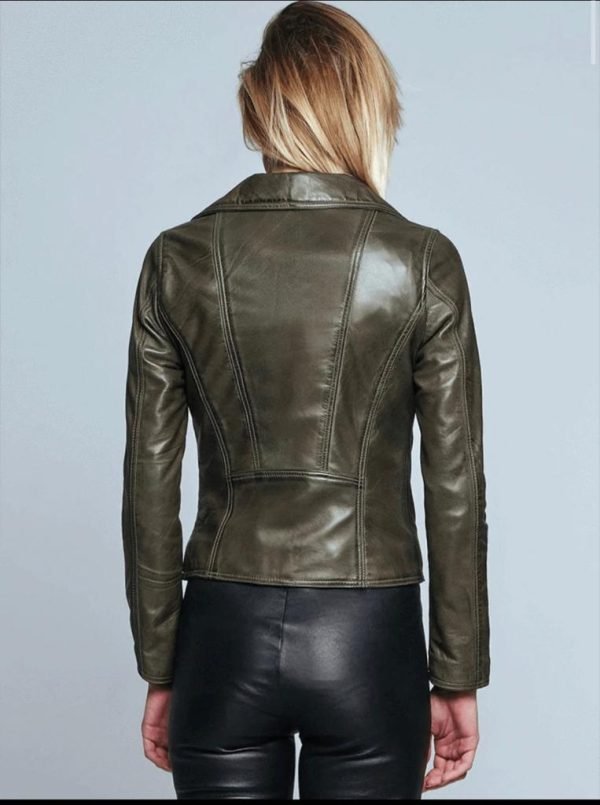 Women Leather Jackets Premium Quality Fashion Side Zip - Image 3