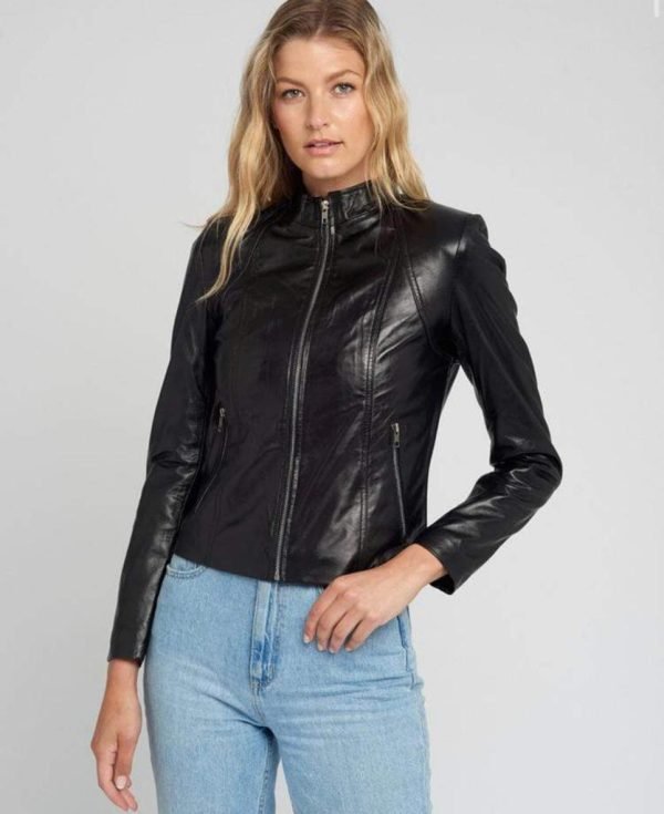 New Style Women Biker Quilted Leather Jacket