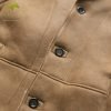 MEN'S SHEARLING REAL SHEEPSKIN LEATHER BOMBER JACKET WITH FAUX FUR lining - Image 7