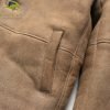 MEN'S SHEARLING REAL SHEEPSKIN LEATHER BOMBER JACKET WITH FAUX FUR lining - Image 5