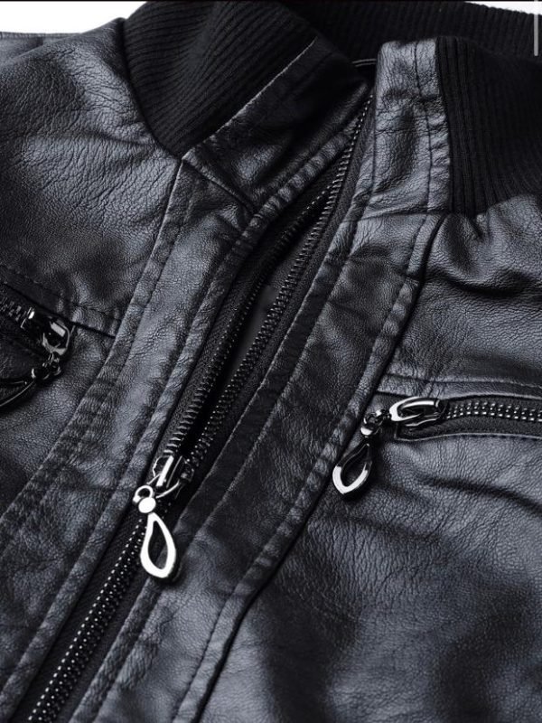 New Fashion Women Autumn Winter Zippers Leather Jacket 100% Real Sheep Skin - Image 6